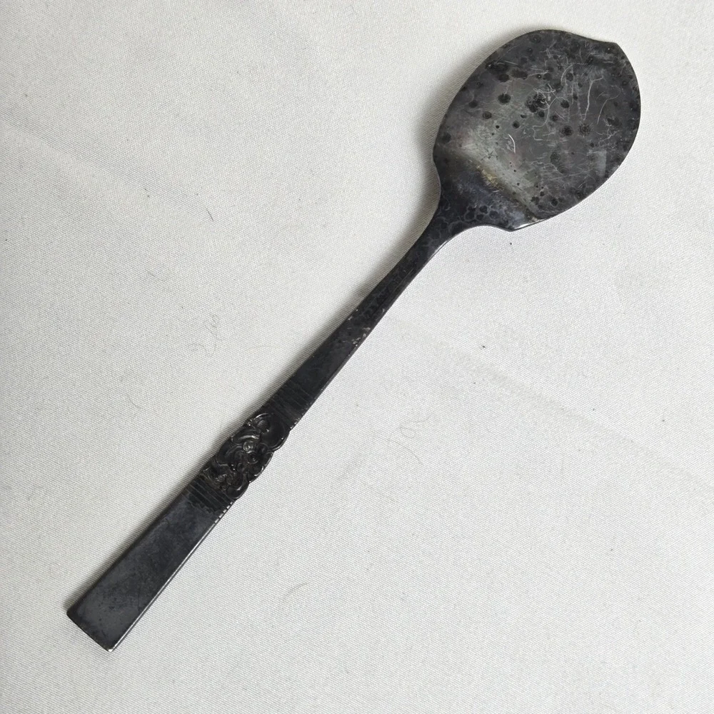 Community Jelly Server‎ / Jam Spoon, Floral Rose Pattern, 6.25
